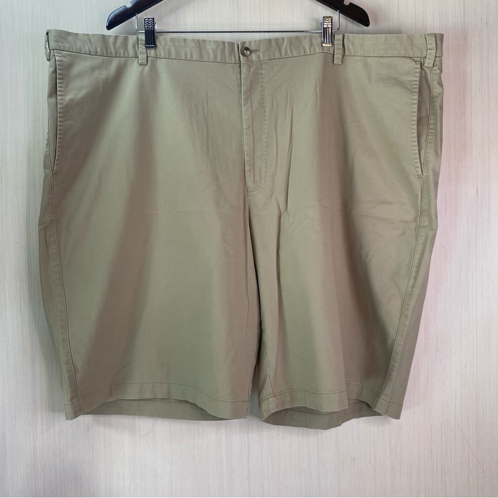 Peter Millar Men's Flat Front Pima Cotton Stretch Casual Chino Shorts Khaki 52R